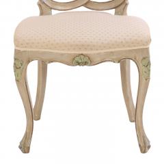 Set of Eight Italian Rococo style Carved and Painted Dining Chairs C 1880  - 4330922