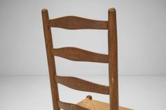 Set of Eight Ladderback Dining Chairs with Rush Seats Europe 20th century - 3377058