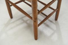 Set of Eight Ladderback Dining Chairs with Rush Seats Europe 20th century - 3377059