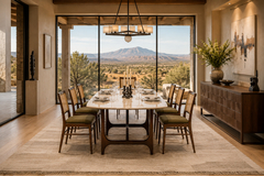 Set of Eight Modern Dining Chairs in Cavi na Cane Olive Mohair 1960s - 4739840