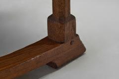 Set of Eight Oak Dining Chairs in Light Upholstery Europe 20th Century - 4174339