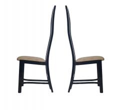 Set of Eight Postmodern High Back Spindle Dining Chairs from Spain in Black - 1958523