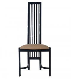 Set of Eight Postmodern High Back Spindle Dining Chairs from Spain in Black - 1958535