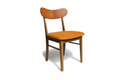 Set of Eight Restored Danish Modern Oak Teak Dining Chairs circa 1960 - 4743001