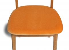 Set of Eight Restored Danish Modern Oak Teak Dining Chairs circa 1960 - 4743003