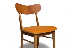 Set of Eight Restored Danish Modern Oak Teak Dining Chairs circa 1960 - 4743004