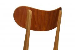 Set of Eight Restored Danish Modern Oak Teak Dining Chairs circa 1960 - 4743006
