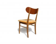 Set of Eight Restored Danish Modern Oak Teak Dining Chairs circa 1960 - 4743007
