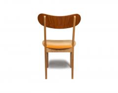 Set of Eight Restored Danish Modern Oak Teak Dining Chairs circa 1960 - 4743008
