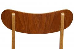 Set of Eight Restored Danish Modern Oak Teak Dining Chairs circa 1960 - 4743009