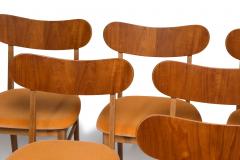 Set of Eight Restored Danish Modern Oak Teak Dining Chairs circa 1960 - 4743010