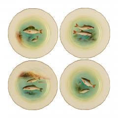 Set of Eight Royal Worcester Ichthyological porcelain plates - 2917506