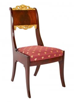 Set of Eight Russian Dining Chairs with Gilt Cresting Set of Eight Russian Dining Chairs with Gilt Cresting