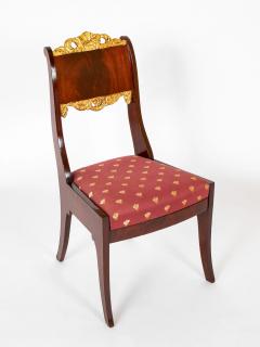 Set of Eight Russian Dining Chairs with Gilt Cresting Set of Eight Russian Dining Chairs with Gilt Cresting