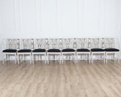 Set of Eight Swedish Gustavian Dining Chairs circa 1820 - 4364642