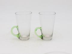 Set of Eight Vintage Hot Toddy Glasses with Colorful Handles - 3415827