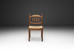 Set of Eight Wood and Wicker Dining Chairs Europe Mid 20th Century - 4400221