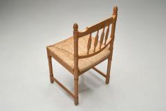 Set of Eight Wood and Wicker Dining Chairs Europe Mid 20th Century - 4400222