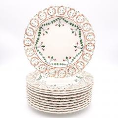 Set of Eleven Reticulated and Enameled Ceramic Bowls Italy circa 1975 - 4399747