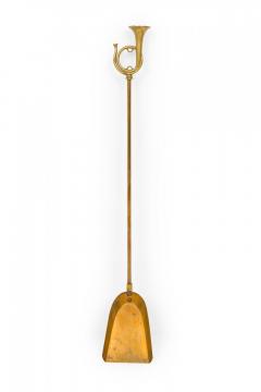 Set of English Country Style Hunting Horn Finial Brass Fire Tools - 4668322