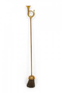 Set of English Country Style Hunting Horn Finial Brass Fire Tools - 4668325