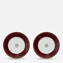 Set of English Victorian Porcelain Dinner Plates - 4732979