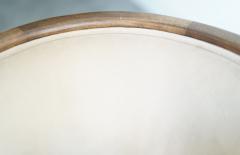 Set of Exposed Walnut Framework Barrel Lounge Chairs C 1950s - 4130606