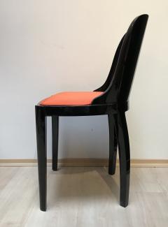 Set of Five Art Deco Chairs Blackened Wood - 651464