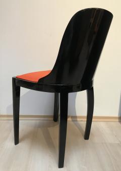 Set of Five Art Deco Chairs Blackened Wood - 651469