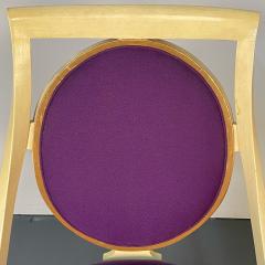 Set of Five John Widdicomb Dining Side Chairs Art Deco Gold Leaf Purple - 3073455