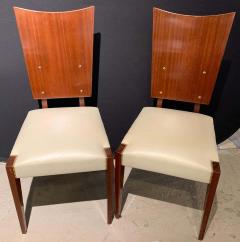 Set of Five Midcentury Art Deco Style Shield Back Dining Office or Side Chairs - 1248040
