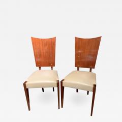 Set of Five Midcentury Art Deco Style Shield Back Dining Office or Side Chairs - 1250896