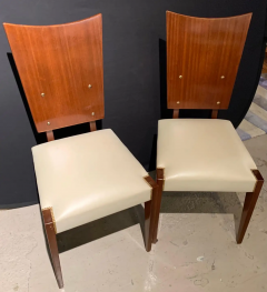 Set of Five Midcentury Art Deco Style Shield Back Dining Office or Side Chairs - 2668464