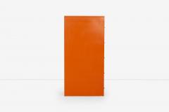 Set of Five Orange Industrial Filling Cabinets - 3855393