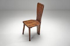 Set of Five Solid Plank Back Dining Chairs Europe Mid 20th Century - 4647419