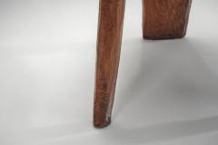 Set of Five Solid Plank Back Dining Chairs Europe Mid 20th Century - 4647425