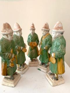 Set of Five Stoneware Tomb Figurines of Musician Ming Dynasty - 1510559