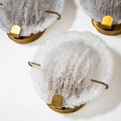 Set of Five Wall Lights with Glass Shades Italy Mid 20th Century - 4545073