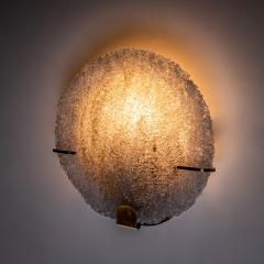 Set of Five Wall Lights with Glass Shades Italy Mid 20th Century - 4545076