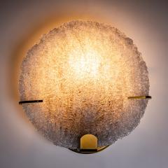 Set of Five Wall Lights with Glass Shades Italy Mid 20th Century - 4545077