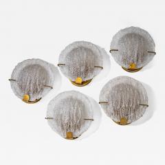 Set of Five Wall Lights with Glass Shades Italy Mid 20th Century - 4545760