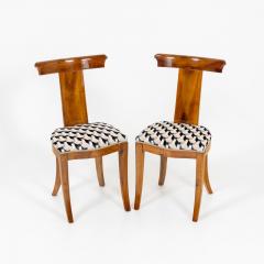Set of Five Walnut Dining Chairs Italy Mid 20th Century - 4422701