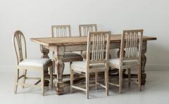 Set of Four 18th Century Swedish Gustavian Square Back Chairs in Original Paint - 582724
