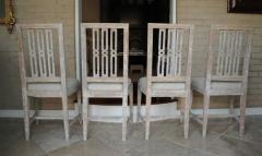 Set of Four 18th Century Swedish Gustavian Square Back Chairs in Original Paint - 582727