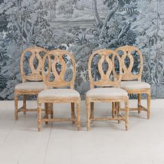 Set of Four 18th c Swedish Gustavian Model Chairs in Original Paint - 4507804