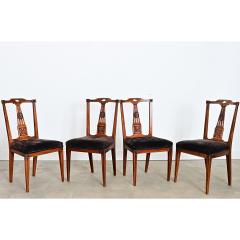 Set of Four 19th Century Dutch Hand carved Oak Dining Chairs - 4688334