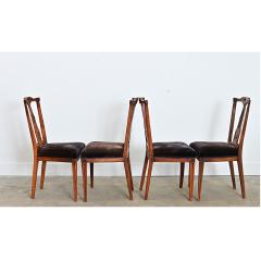 Set of Four 19th Century Dutch Hand carved Oak Dining Chairs - 4688365