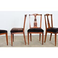 Set of Four 19th Century Dutch Hand carved Oak Dining Chairs - 4688370