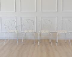 Set of Four 19th Century French Wrought Iron Garden Chairs - 4821314