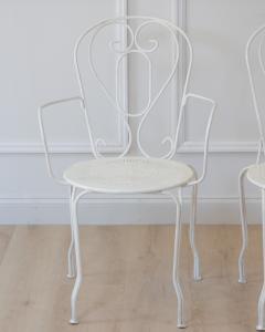 Set of Four 19th Century French Wrought Iron Garden Chairs - 4821349